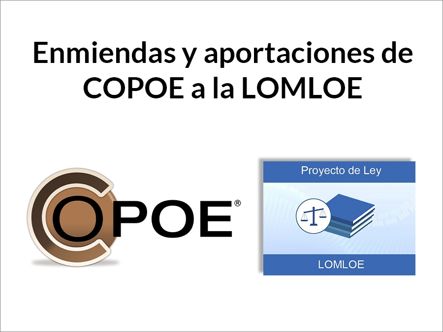 Enmiendas y aportaciones de COPOE a la LOMLOE