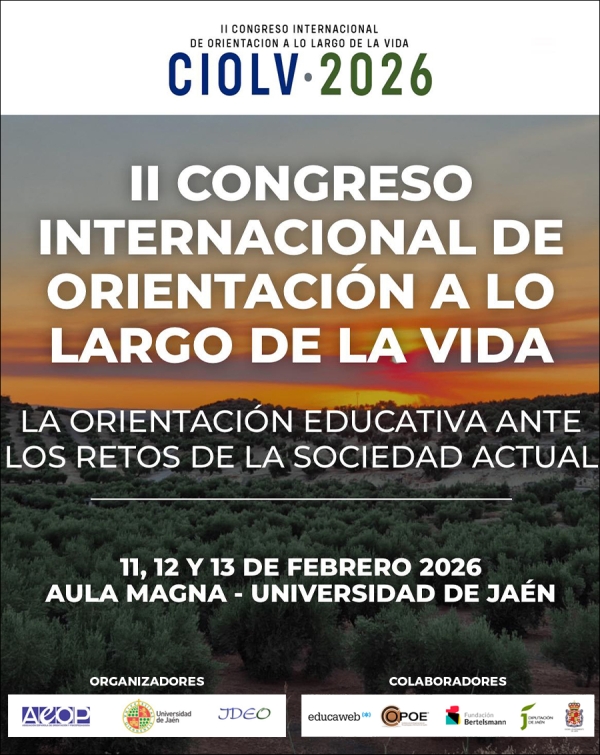 II Congreso Internacional de Orientaci&oacute;n a lo Largo de la Vida, 11, 12 y 13 de febrero de 2026 en Ja&eacute;n