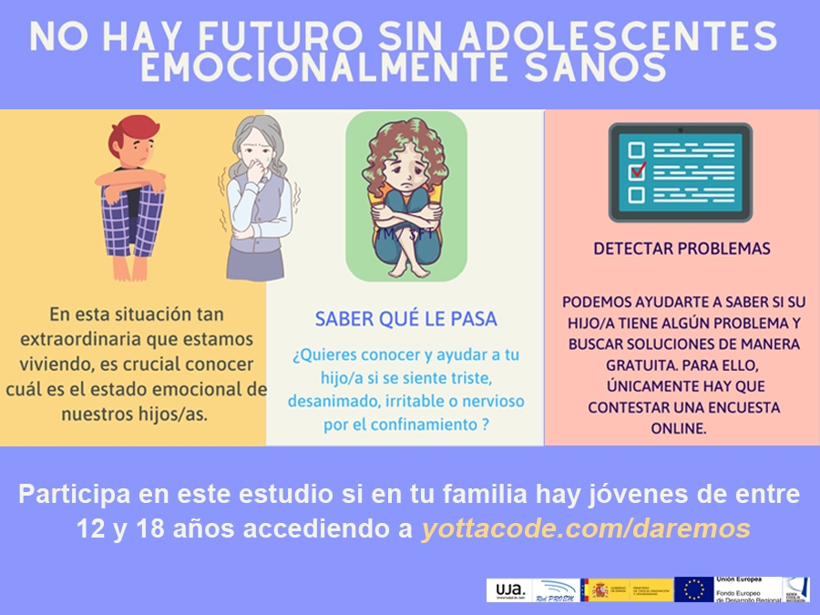 Estudio de la Universidad de Ja&eacute;n para evaluar el estado emocional de adolescentes y j&oacute;venes de entre 12 y 18 a&ntilde;os