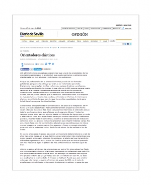 "Orientadores el&aacute;sticos", art&iacute;culo publicado en el Diario de Sevilla