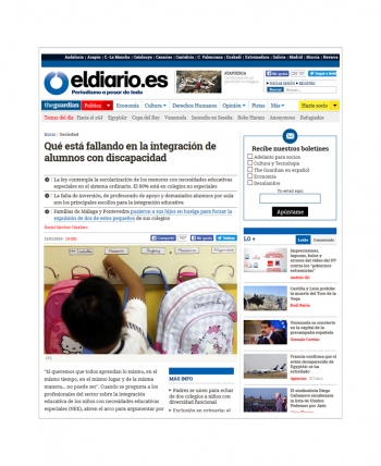 Art&iacute;culo sobre atenci&oacute;n a la diversidad publicado en ElPublico.es en el que interviene Ana Cobos, presidenta de COPOE