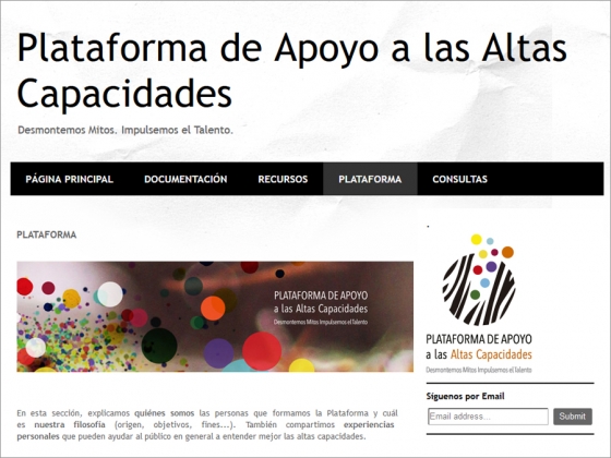 Plataforma de Apoyo a las Altas Capacidades