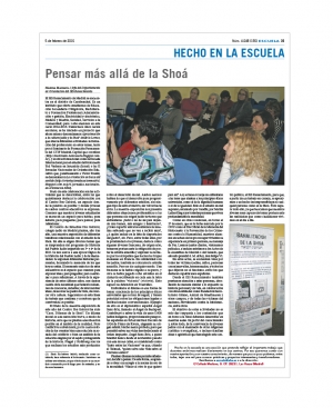 Articulo publicado en ESCUELA en torno a la Sho&aacute; en coordinaci&oacute;n con diferentes entidades