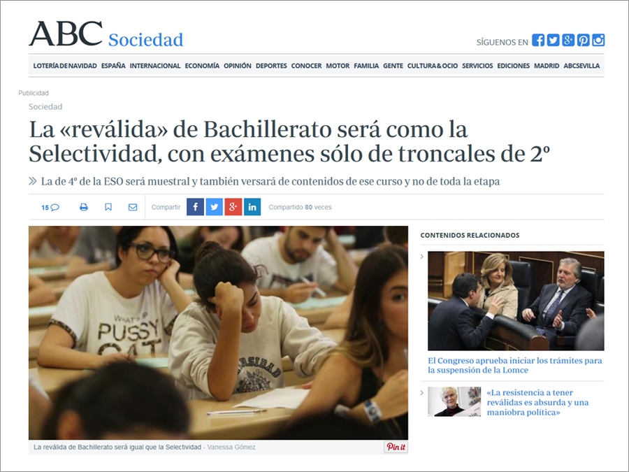 Cambios en la evaluaci&oacute;n final de Bachillerato